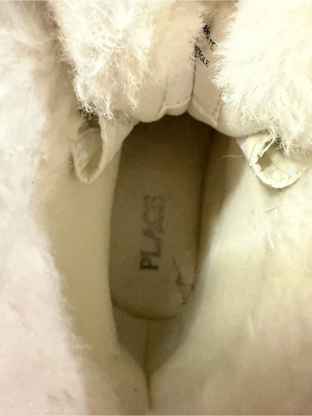 Kids Winter Snow Boots - Cream Faux Fur Lined